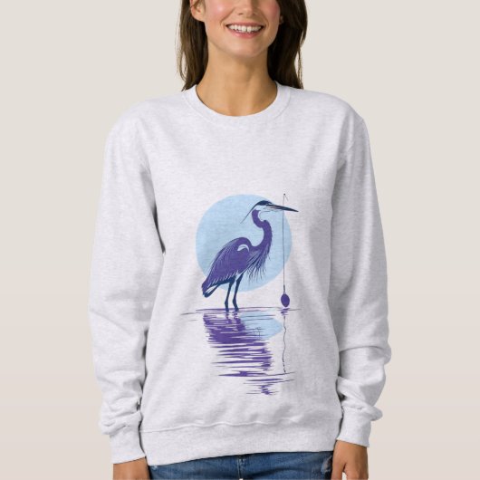 Heron by Moonlight – Women’s Sweatshirt (Vorderseite)