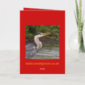 Heron Christmas Cards Feiertagskarte (Rückseite)