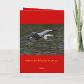 Heron Christmas Cards Feiertagskarte (Rückseite)
