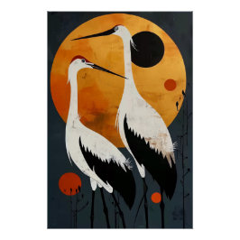 Heron Couple Poster