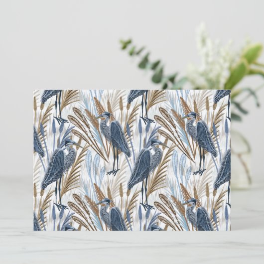 Heron Einladung (Stehend Vorderseite)