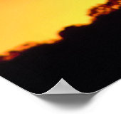 Heron Flying am Sunset Foto Poster (Ecke)