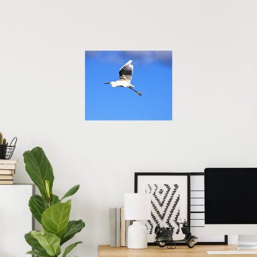 Heron Flying Foto Poster (Heimbüro)