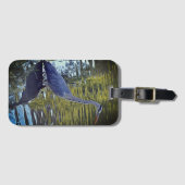 Heron Fütternd im Teich bei RHS Wisley, Vereinigte Gepäckanhänger (Vorderseite (Horizontal))