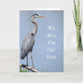 Heron Get Well Greeting Card Template Karte (Vorderseite)