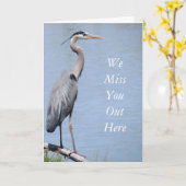 Heron Get Well Greeting Card Template Karte (Gelbe Blume)
