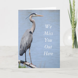 Heron Get Well Greeting Card Template Karte