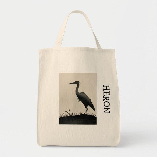 Heron Grocery Tote Bag Tragetasche (Vorne)