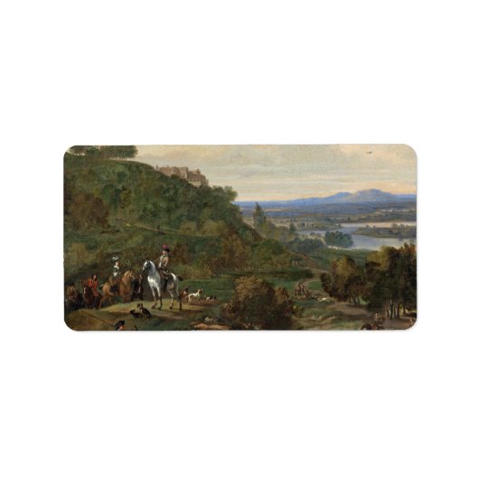 Heron Hawking Below Stirling Castle c1690 Adressaufkleber (Vorne)