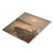 Heron Heaven - Landschaft am See Fliese (Seite)