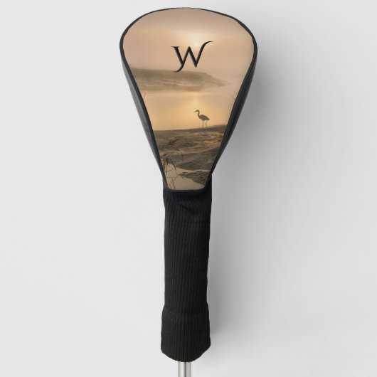 Heron Heaven - Landschaft am See Golf Headcover (Vorderseite)