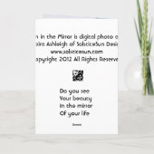 Heron im Spiegel Karte (Rückseite)