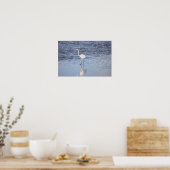 Heron im Wasserposter Poster (Küche)