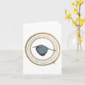 Heron in Flight-Flight-Notizkarte Karte (Gelbe Blume)