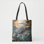 Heron in Pond Tasche (Vorderseite)
