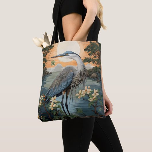 Heron in Pond Tasche (Von Nahem)
