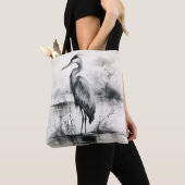 Heron Ink Painting Tasche (Von Nahem)