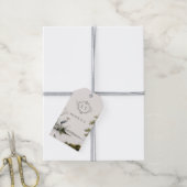 Heron Lake Toile French Country Wedding Monogram Geschenkanhänger (Mit Garn)