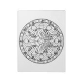 Heron Mandala Coloring Book Pad Notizblock (Rotiert)