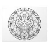 Heron Mandala Coloring Book Pad Notizblock (Vorderseite)