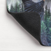 Heron, Misty Forest & Vollmond Mousepad (Ecke)