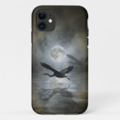 Heron Moon Fantasy iPhone Case (Rückseite)