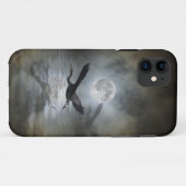 Heron Moon Fantasy iPhone Case (Rückseite (Horizontal))