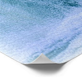 Heron, Moon & Waterfall Fantasy Art Poster (Ecke)