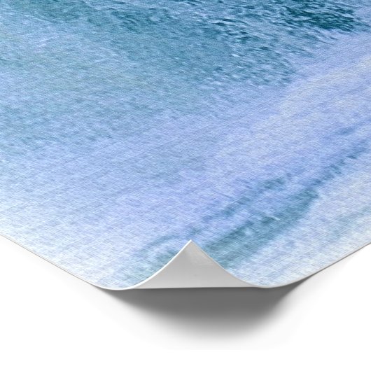 Heron, Moon & Waterfall Fantasy Art Poster (Ecke)