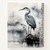 Heron Nature Traditional Notizblock (Rückseite)