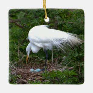 Heron Nest mit Eiern Ornament