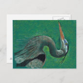 Heron Postkarte (Vorne/Hinten)