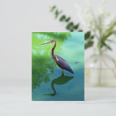 Heron Postkarte (Stehend Vorderseite)
