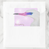 Heron Rechteckiger Aufkleber (Tasche)