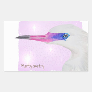 Heron Rechteckiger Aufkleber