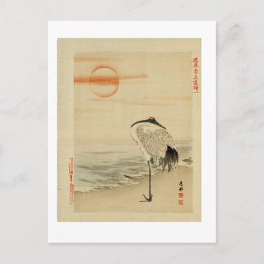 Heron schlafend Postcard Postkarte (Vorderseite)