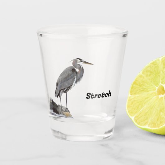Heron Schnapsglas (Vorderseite)