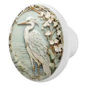 Heron Sea Bird Art Nouveau Imitats Relief Links Mi Keramikknauf (Rechts)