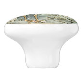 Heron Sea Bird Jugendstil-Imitate Relief Right Min Keramikknauf (Seitenansicht)