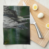 Heron See Geschirrtuch (Viertel Falte)