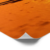 Heron Silhouette bei Sonnenuntergang, Florida Poster (Ecke)