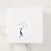 Heron Silhouette dunkelblau aquamarin Geschenkanhänger (Beispiel)