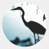 Heron Silhouette Sticker (Vorderseite)