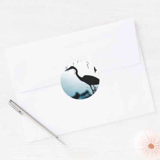 Heron Silhouette Sticker (Umschlag)
