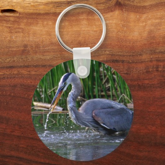 Heron Splash Schlüsselanhänger (Vorderseite)