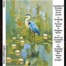 Heron Staning Under Water Lilis EF1L Decoupage