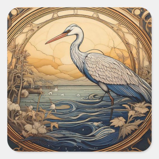 Heron Sticker (Vorderseite)