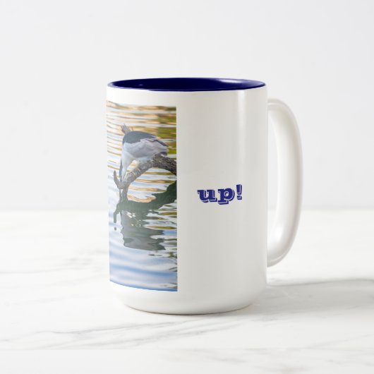 Heron trinken zweifarbige tasse (VorderseiteRechts)