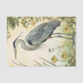Heron und Blume Decoupage Seidenpapier (Vorderseite)