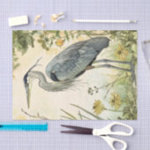 Heron und Blume Decoupage Seidenpapier (Handwerk)